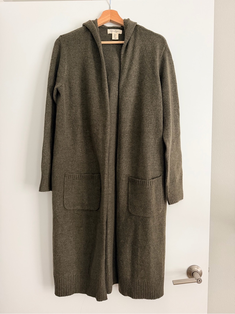 Jessica Simpson open front hooded duster